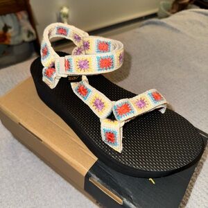 Teva Flatform Crochet Sandals